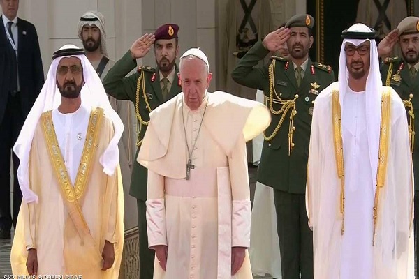 Sambutan Resmi terhadap Paus di Abu Dhabi