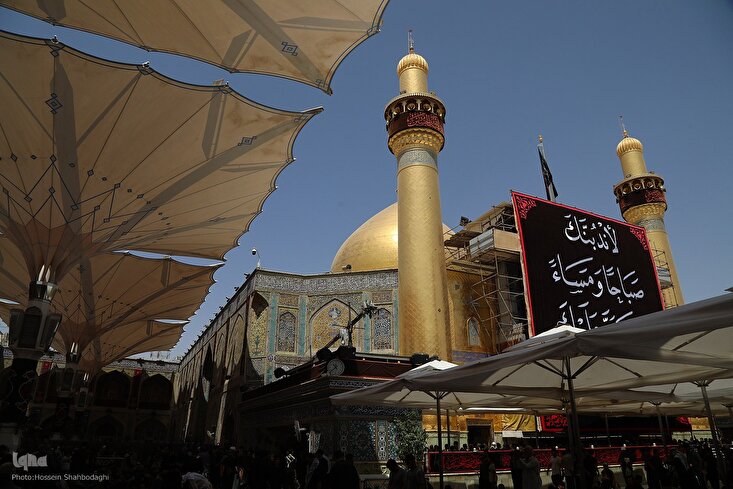 بالصور..عدسة وكالة "إکنا" للأنباء ترصد أجواء مرقد الإمام علي(ع) على أعتاب الأربعين