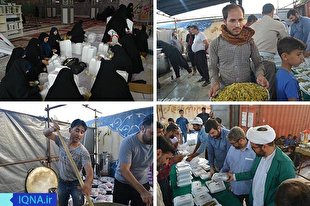 فعالیت جهادی موکب شیرازی‌ها در آستان علی بن مهزیار به روایت تصویر