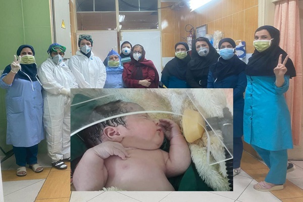 زایمان مادر باردار مشکوک به کرونا در بابل