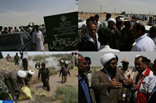 بازدید امام جمعه زابل از مناطق سیل‌زده سیستان