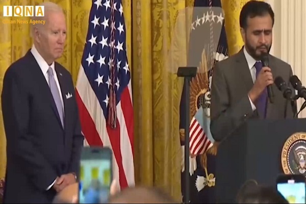 قرائت قرآن در ضیافت افطاری تحریم شده بایدن + فیلم