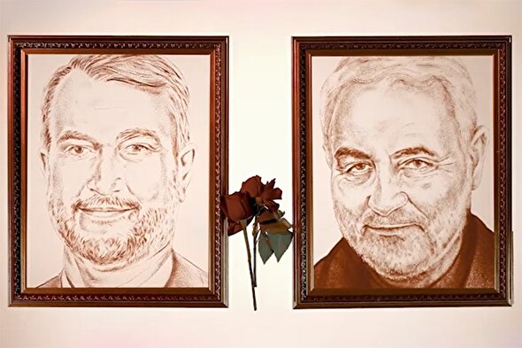 نقاشی شن | شهید سلیمانی به روایت شهید امیرعبداللهیان