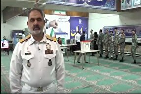 فیلم | دعوت فرمانده نیروی دریایی ارتش برای حضور در انتخابات