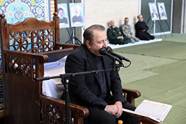 فیلم | تلاوت «سعیدیان» در بزرگداشت شهید نصرالله