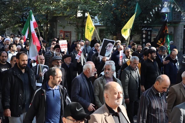 راه‌پیمایی محکومیت جنایات اسرائیل و حمایت از مردم مظلوم غزه و لبنان در ساری