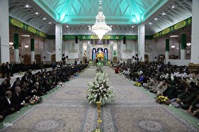 آئین خطبه خوانی خادمان در حرم حضرت معصومه(س)