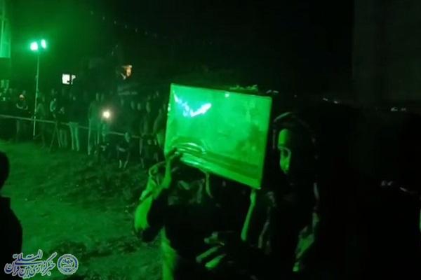 تقارن تشییع شهید خوشنام با آیین تعزیه شهادت حضرت زهرا(س) در امره ساری