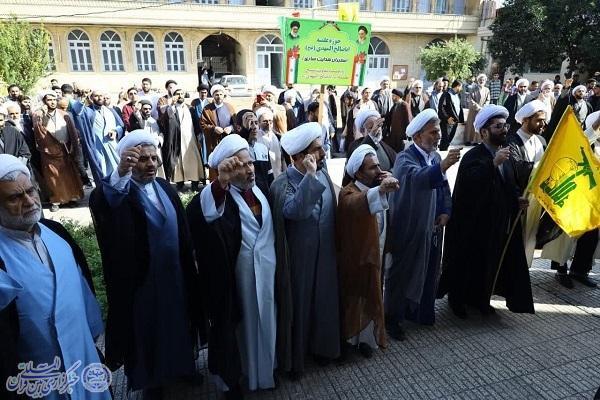 اجتماع ضد صهیونیستی طلاب، استادان و مبلغان شهرستان ساری