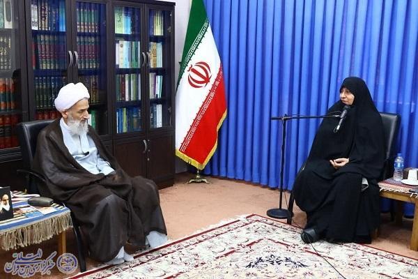 نشست فعالان فرهنگی بنیاد عفاف و حجاب دفتر نماینده ولی فقیه در مازندران با آیت الله محمد باقر  محمدی لائینی  در ساری