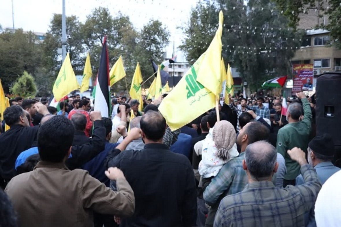 تجمع مردم ساری در محکومیت به شهادت رساندن سید مقاومت دبیر کل حزب الله لبنان