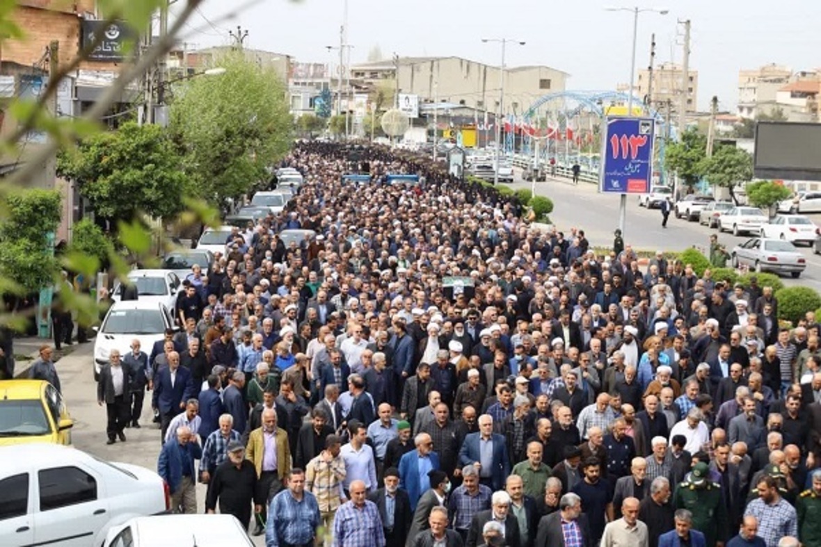 آیین تشییع پیکر حجت الاسلام والمسلمین حاج شیخ محمدعلی محمدی لائینی در نکا